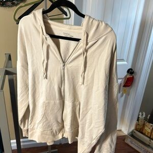 Time and true zipper sweat shirt